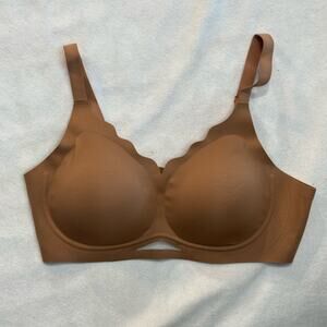 VERTVIE Full Coverage Tan Bra with‎ 2" Extender Removable Pads Women’s Sz 2X L
